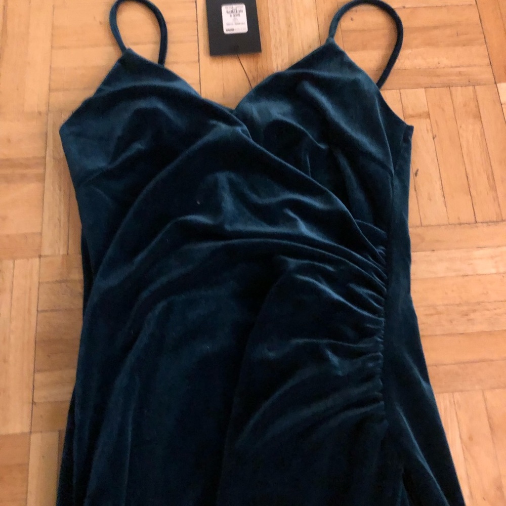 Velvet green dress